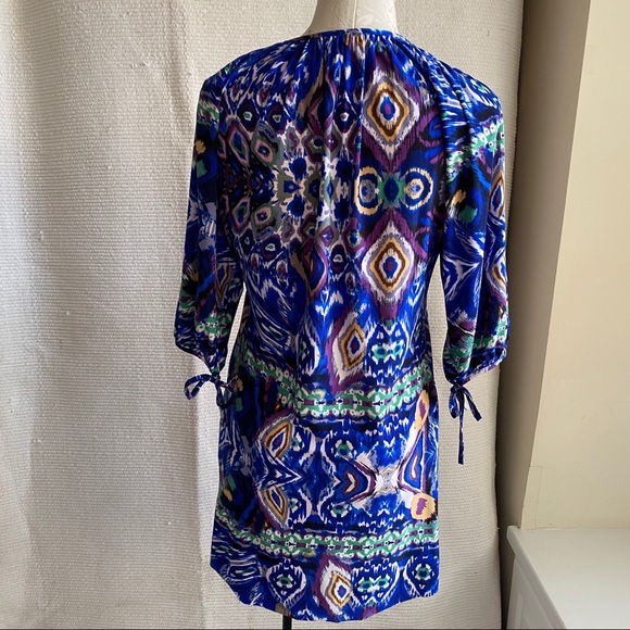 t-bags NWOT Long Sleeved Ikat Print Short Dress - Picture 5 of 8